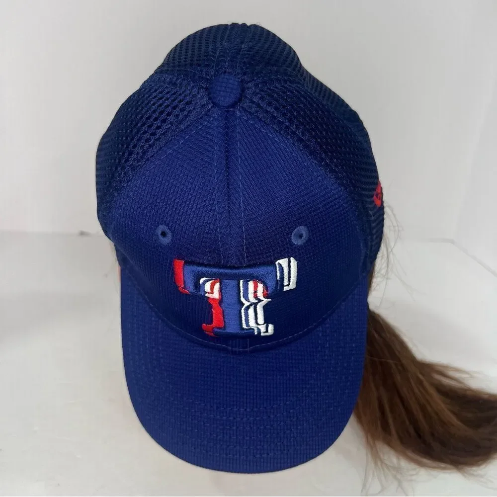 New Era 39THIRTY Texas Rangers Blue Mesh Textile Fitted Child/Youth Unisex Cap
